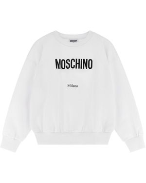 Moschino Logo Lettering Sweatshirt - White