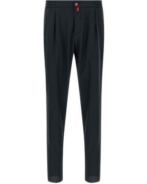 Kiton 'pull-on' Trousers - Blue