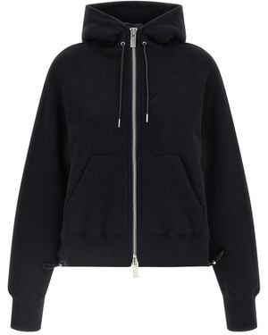 Sacai Cotton Hoodie - Black