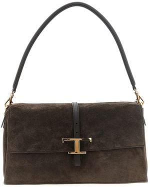Tod's Umhängetasche "Flap T Timeless" - Schwarz