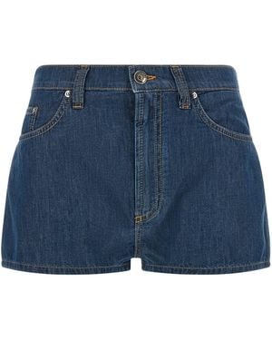 Versace Chambray Jeansshorts - Blau