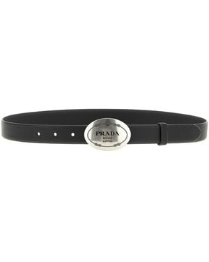 Prada Oval Buckle Belt - Black