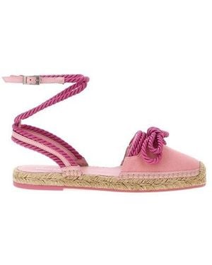 Mach & Mach Espadrillas 'Double Bow Pink Riviera' - Rosa