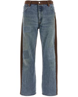 B Sides 'vintage Straight Rework Halfsie' Jeans - Blue