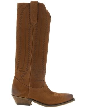 Golden Goose 'wish Star' Boots - Brown