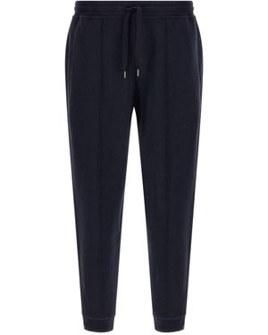 Brunello Cucinelli Cotton, Cashmere And Silk Joggers - Blue