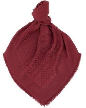 Fendi Scialle Ff - Rosso