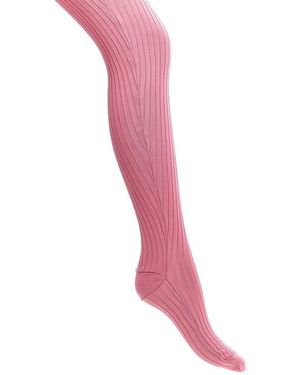 Prada Ribbed Tights Calzini Rosa-Donna