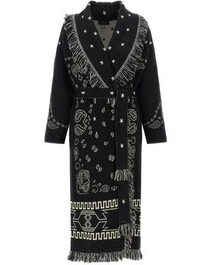 Alanui 'bandana' Long Coat - Black