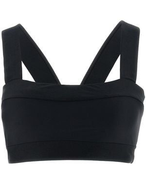 Goldbergh Bikini Top With Embossed Logo - Black