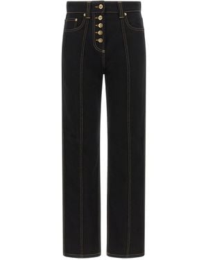 Versace High-Rise Denim Jeans - Black