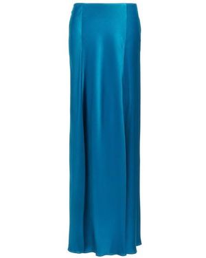 Alberta Ferretti Gonna lunga raso - Blu