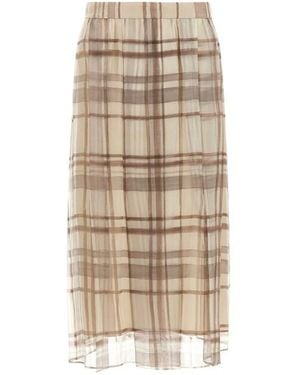 Brunello Cucinelli Gonna Organza - Neutro