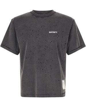Satisfy T-shirt With Openwork Details - Black