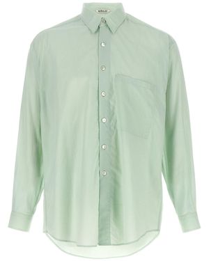 AURALEE Cotton Shirt - Green