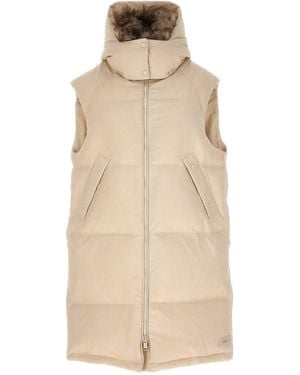 Army by Yves Salomon Long Pile Insert Vest - Natural