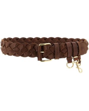 Miu Miu Braided Leather Belt - Brown