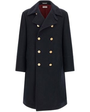 Brunello Cucinelli Double-breasted Coat - Blue