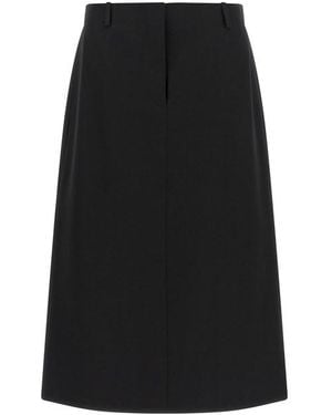 Fendi Gonna D'Ispirazione Sartoriale - Nero