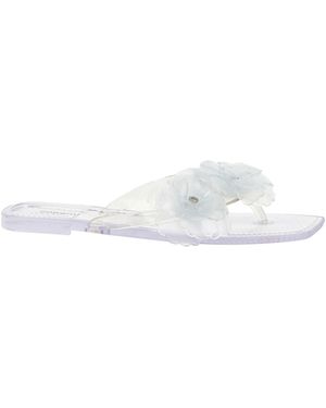 Coperni 'silicone Flower Flat' Sandals - White