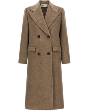 Tory Burch Double-breasted Coat - Natural