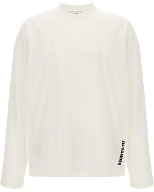 Jil Sander Logo T-Shirt - Weiß