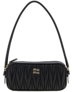 Miu Miu Matelassé Nappa Pouch - Black