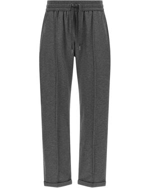 Brunello Cucinelli 'track' Joggers - Grey