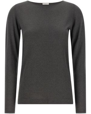 Brunello Cucinelli Sparkling Knit Top - Black
