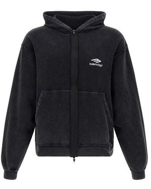 Balenciaga 'inside-out 3b Sports Icon' Hoodie - Blue