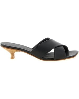 Vicini Leather Mules - Black