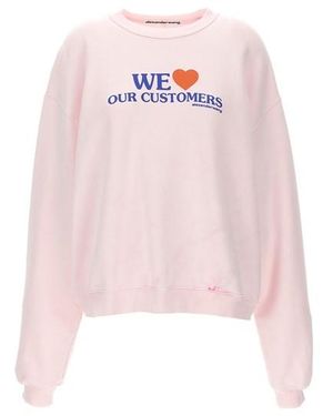 Alexander Wang Felpa 'We Love Our Customers' - Rosa