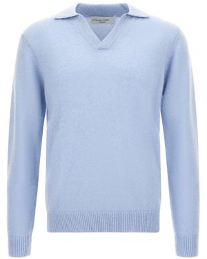 LARMERI STUDIO 'Cash' Polo Shirt - Blue