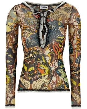 Jean Paul Gaultier 're-edition - The Yellow Butterfly' Cardigan - Green