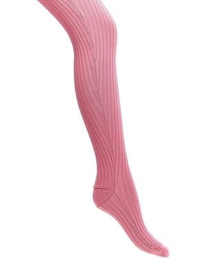 Prada Strumpfhose 'Gerippt' - Pink