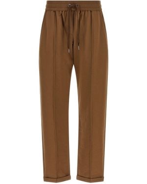 Brunello Cucinelli 'track' Joggers - Brown
