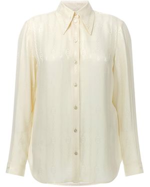 Gucci Camicia 'Incrocio Gg' - Bianco