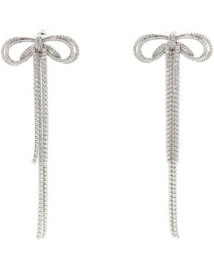 Self-Portrait 'double Crystal Bow' Earrings - Multicolour
