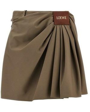 Loewe Gonna Drappeggiata - Marrone