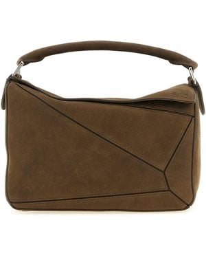 Loewe 'featherlight Puzzle' Small Handbag - Brown