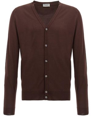 John Smedley 'petworth' Cardigan - Brown