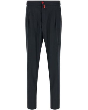 Kiton Pantalone Bottone Rosso - Blu