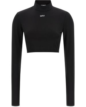 Off-White c/o Virgil Abloh 'off Stamp' Crop Top - Black