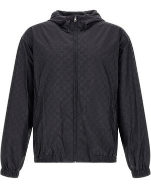 Gucci Giacca Nylon Gg - Blu
