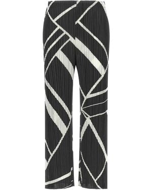 Pleats Please Issey Miyake Hose "Fold Line" - Schwarz