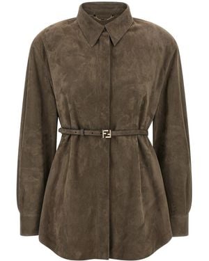 Fendi Suede Shirt - Green