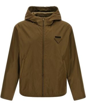 Prada Re-Nylon Windbreaker Jacket - Green