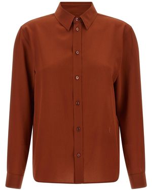 Saint Laurent 'Cassandre'-Hemd - Braun