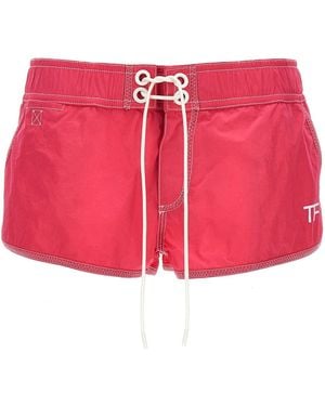 Tom Ford 'In Technical Nylon' Shorts - Red