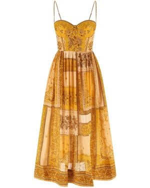 Zimmermann 'lucky Corset' Dress - Yellow